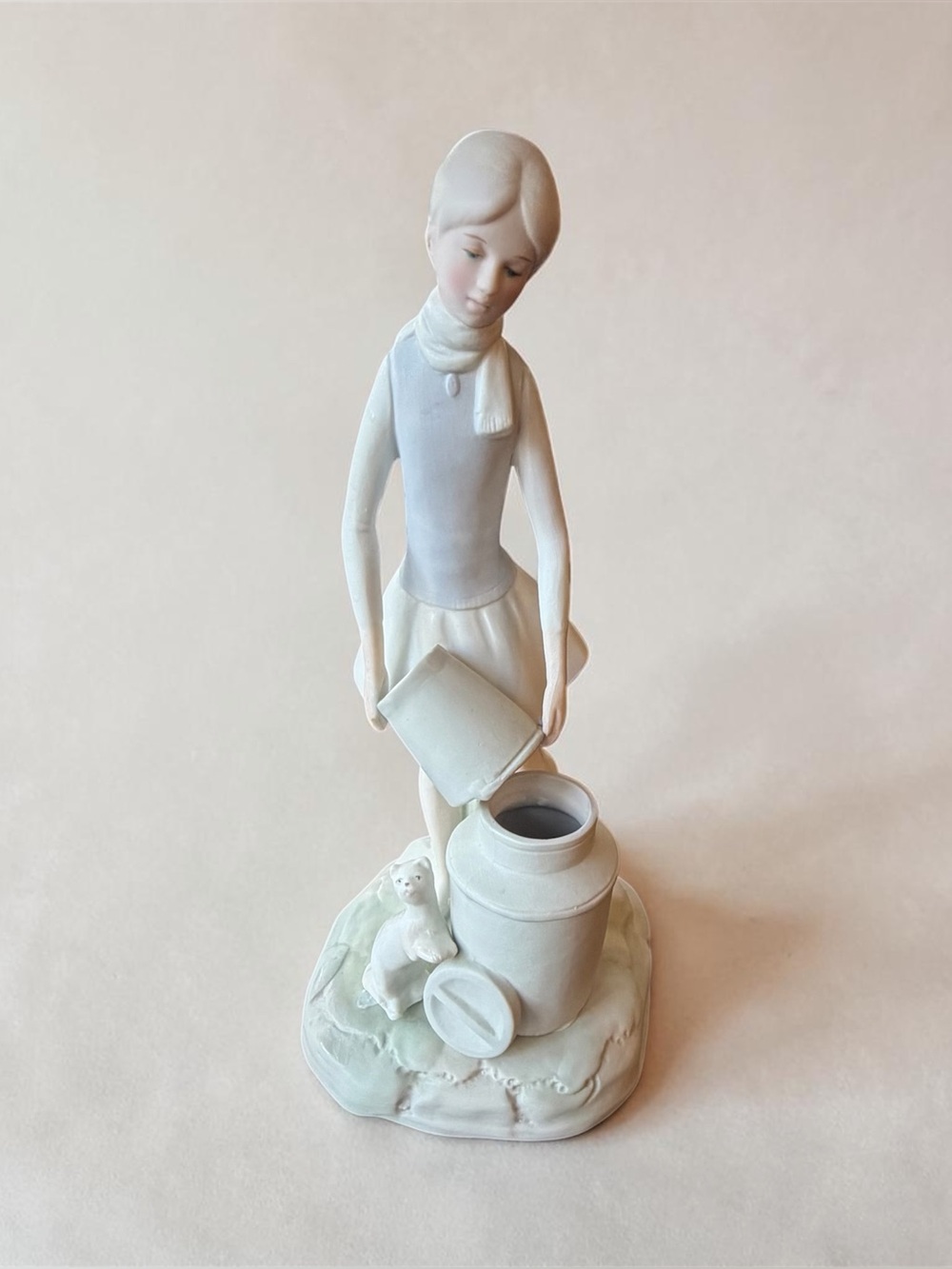 Vintage Nadal Porcelain Girl Figurine-Bisque Finish, MINT Condition